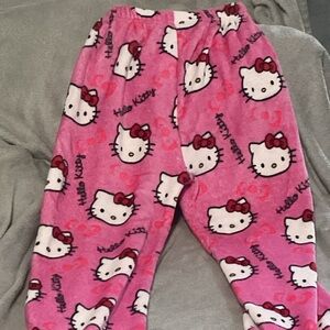 Hello Kitty Women’s /Girls' Pink Fleece Lounge Pajama Pants